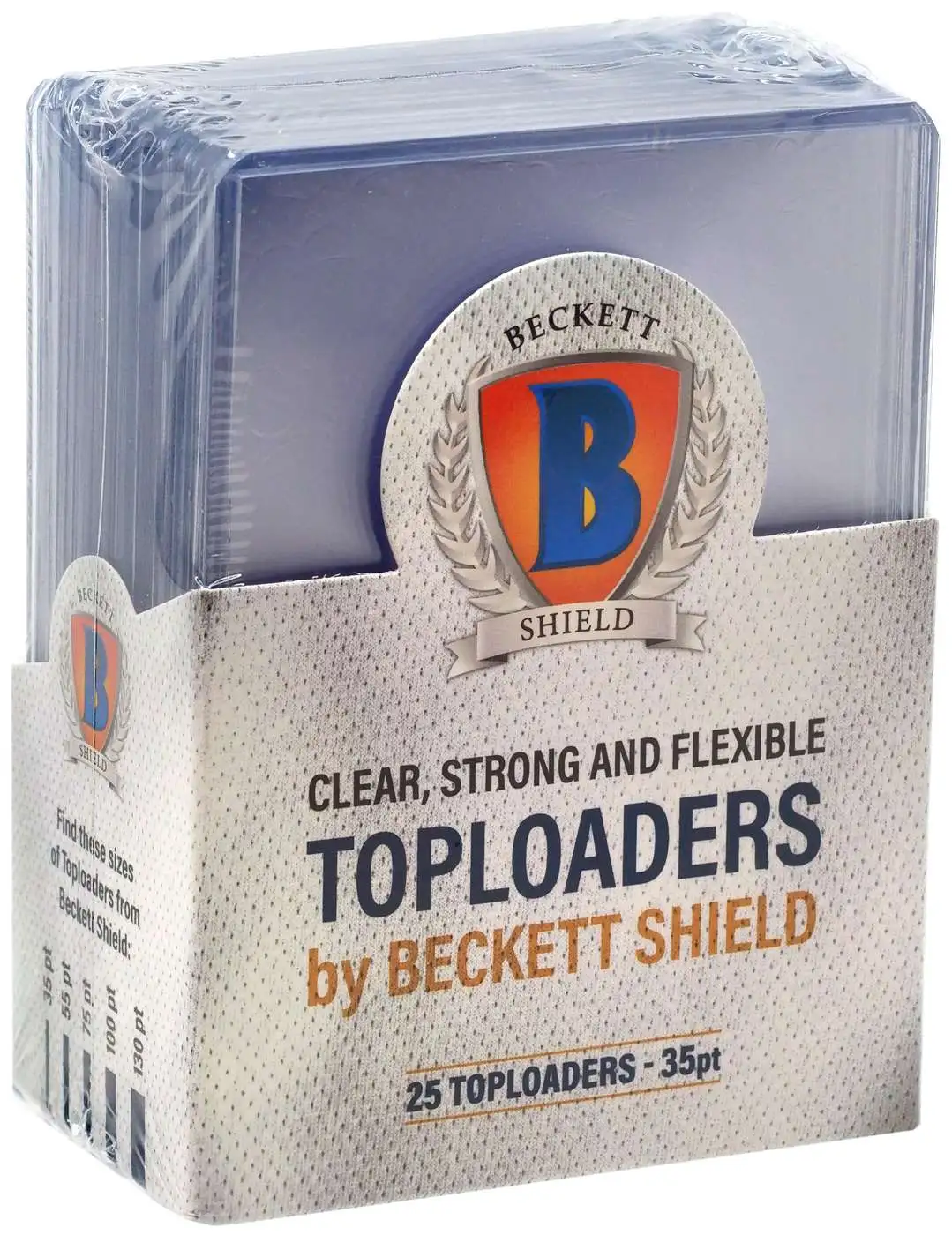 Beckett Shield Card Supplies 2.5" x 3.5" Toploader Card Holders [25 Count]