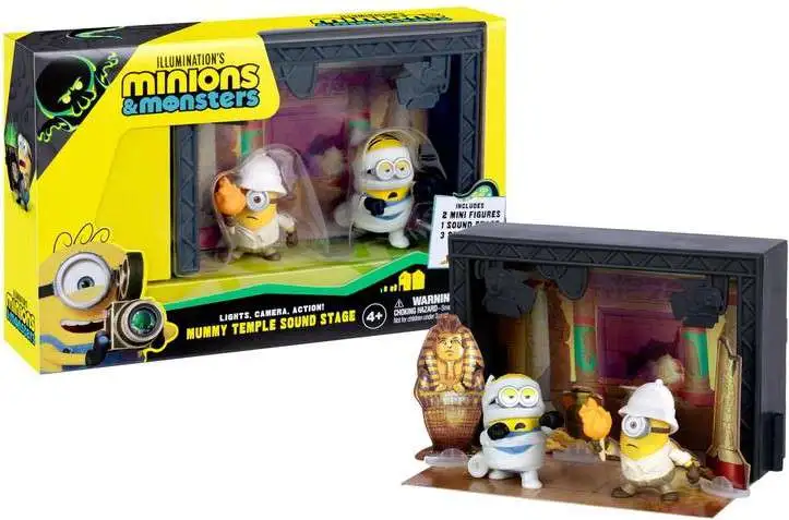 Despicable Me Minions & Monsters Cast & Crew Mummy Temple Sound Stage Mini Figure Story 2-Pack (Pre-Order ships June)