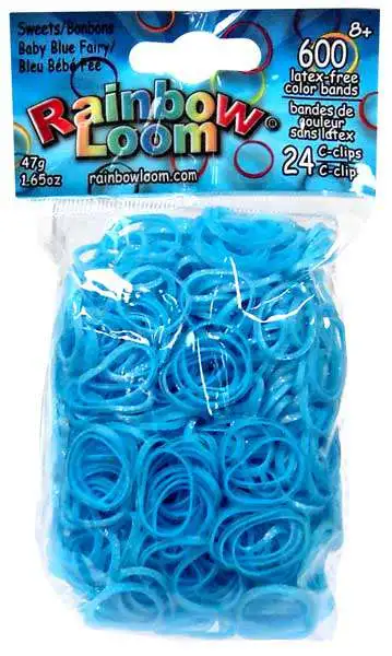 Rainbow Loom Sweets Baby Blue Fairy Rubber Bands Refill Pack 600 Count ...