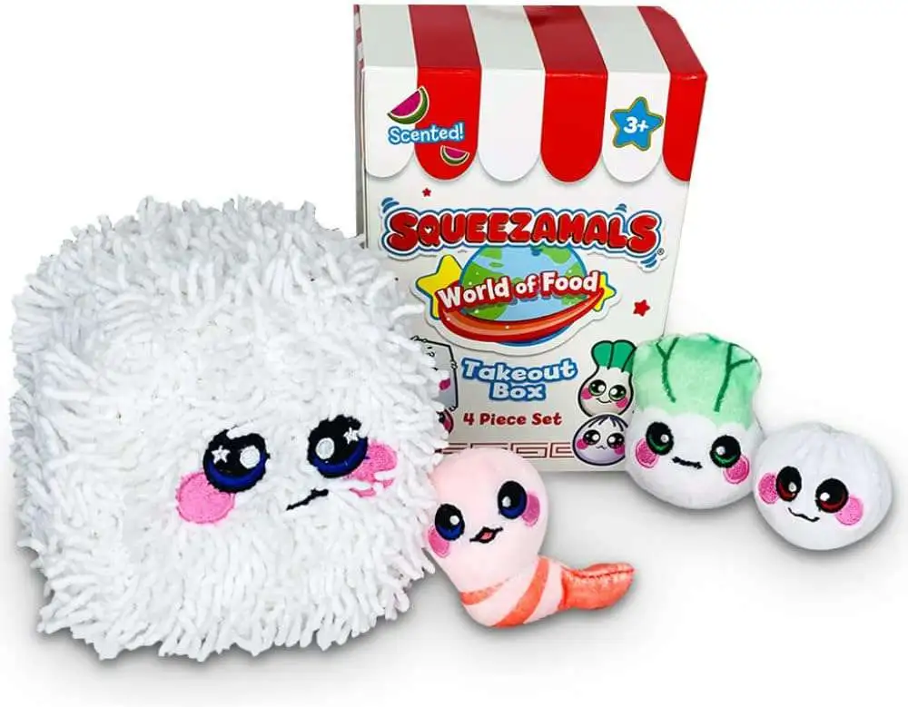 Squeezamals World of Food Chinese Takeout 2.5-Inch Mini Plush Set
