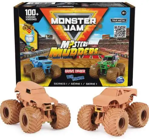 Monster Jam Mystery Mudders Diecast Car 2-Pack [1 RANDOM Set] (Pre-Order ships May)