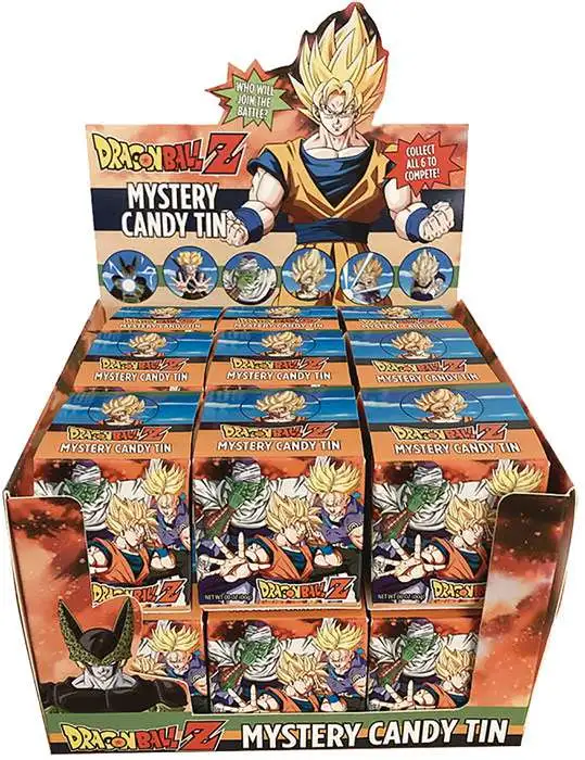 Dragon Ball Z Case of 18 Mystery Candy Tins