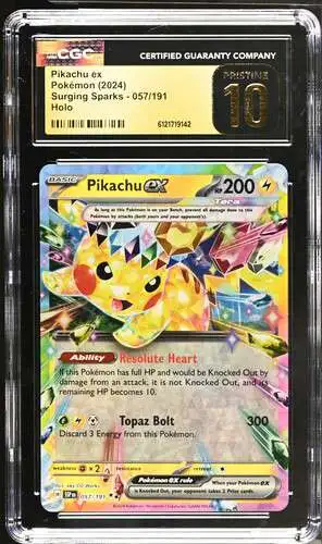 Nintendo Pokemon Surging Sparks Single Card Pikachu ex 57 CGC
