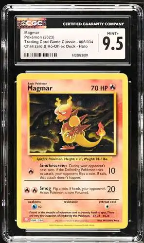 pokemon classic collection card value Nintendo Pokemon Celebrations Classic Collection Single Card Magmar CLC 006  CGC 9.5