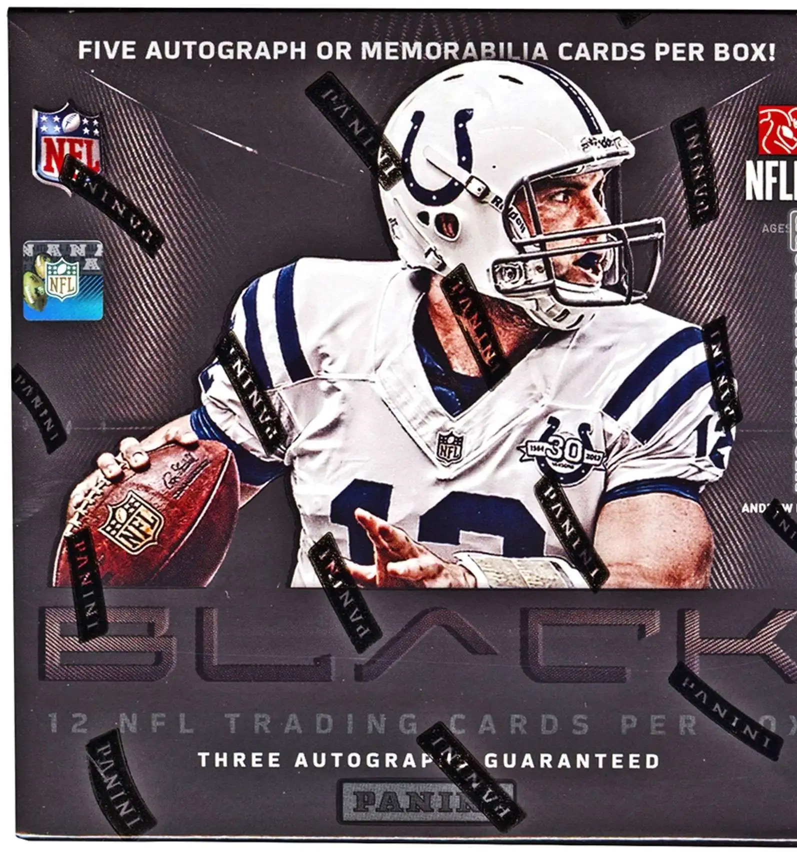 NFL Panini 2013 Black Football Trading Card HOBBY Box [5 Autographs OR Memorabilia Cards!]