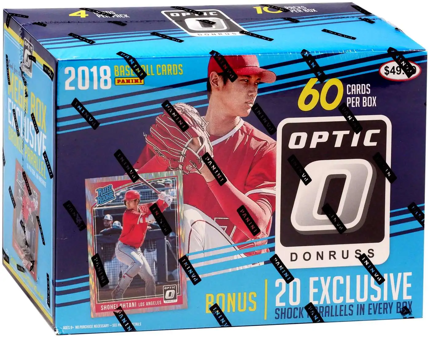 MLB Panini 2018 Donruss Optic Baseball Trading Card MEGA Box [10 Packs]