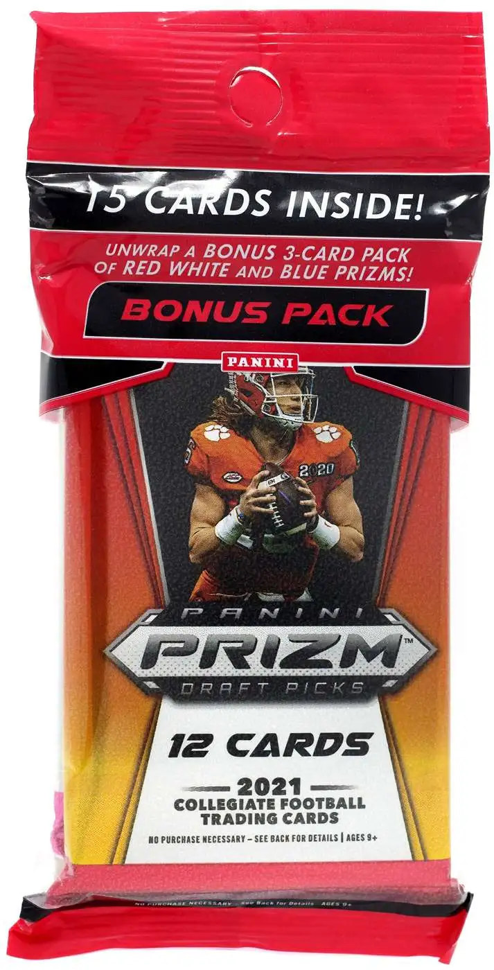 NFL Panini 2021 Prizm Draft Picks Football Trading Card CELLO Pack [15 Cards]