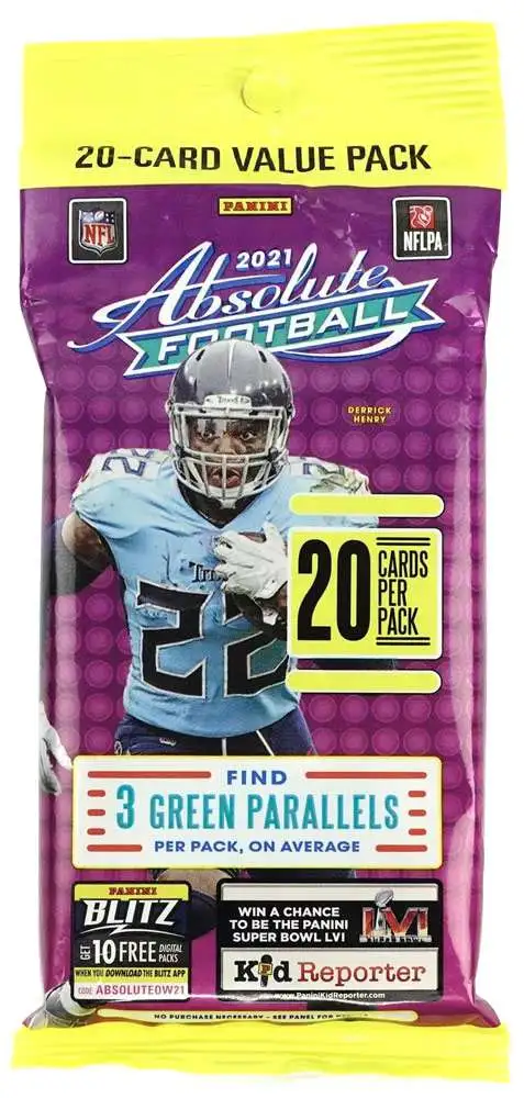 NFL Panini 2021 Absolute Football Trading Card BLASTER Box 8 Packs - ToyWiz