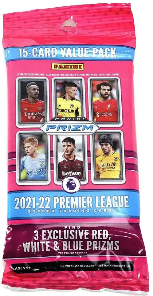 Panini 2021-22 Prizm Premier League Soccer Trading Card VALUE Pack [15 Cards]