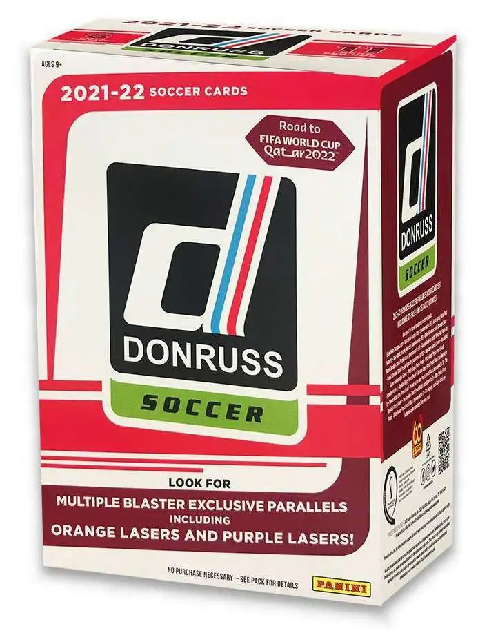 MLS 2021-22 Donruss Soccer Trading Card BLASTER Box [11 Packs, Orange & Purple Lazers]