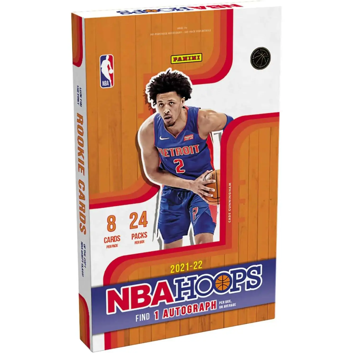 NBA Panini 2021-22 Hoops Basketball Trading Card HOBBY Box [24 Packs, 1 Autograph & 24 Inserts or Parallels!]