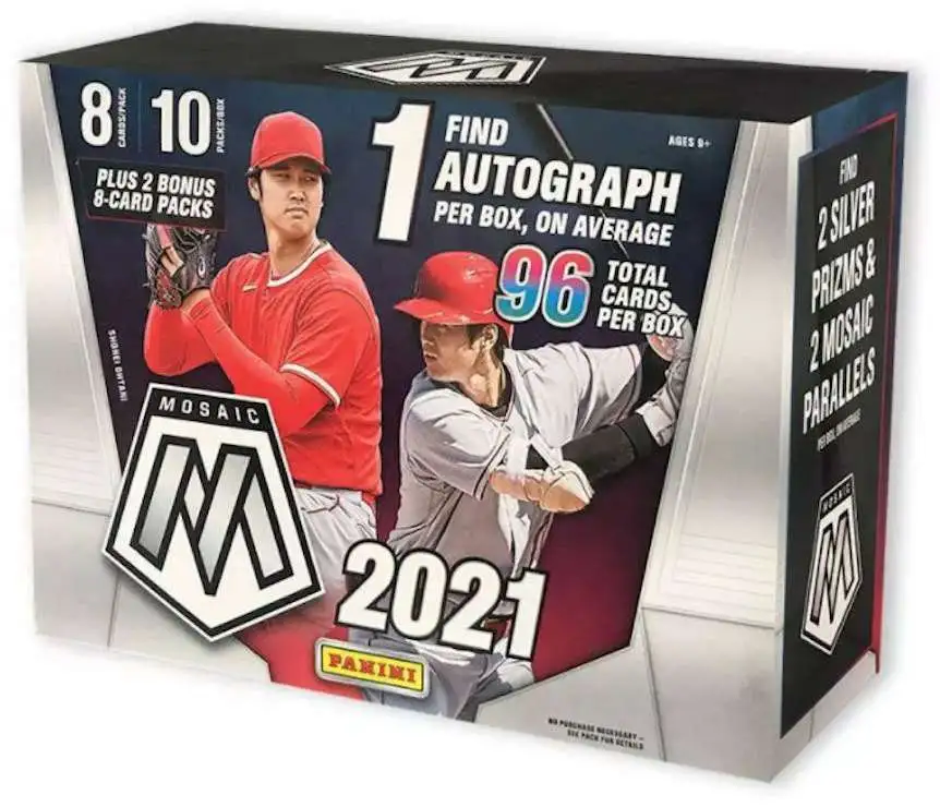 Mlb Panini 2021 Mosaic Baseball Trading Card Mega Box 12 Packs 1 Autograph 8 Reactive Yellow 8 Mlb Panini 2021 Mosaic Baseball Trading Card Mega Box 12 Packs 1 Autograph 8 Reactive Yellow 8