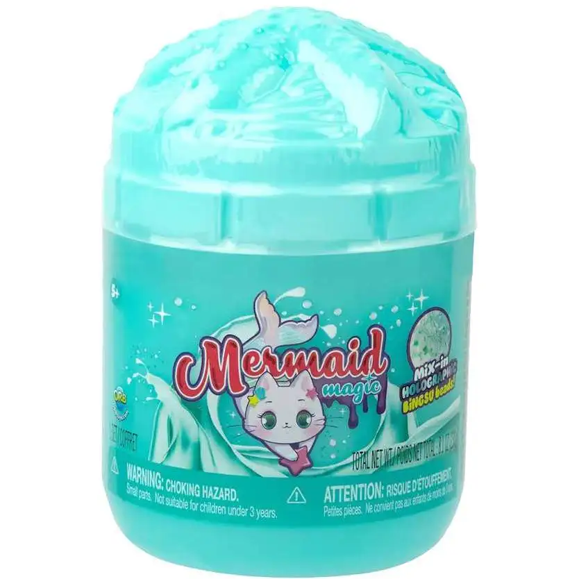 ORB Toys GOAT Mermaid Magic 8.1 Oz Slime [Mix-in Holographic Bingsu Beads!]