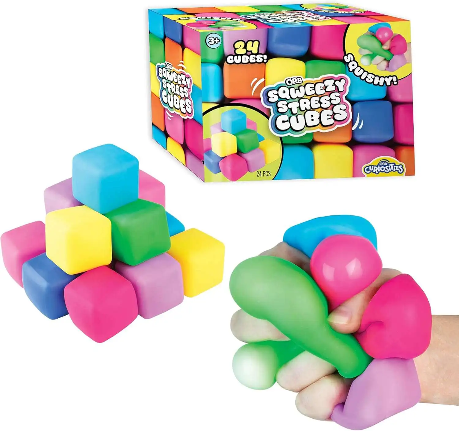 Curiosities Sqweezy Stress Cubes Squeeze Toy