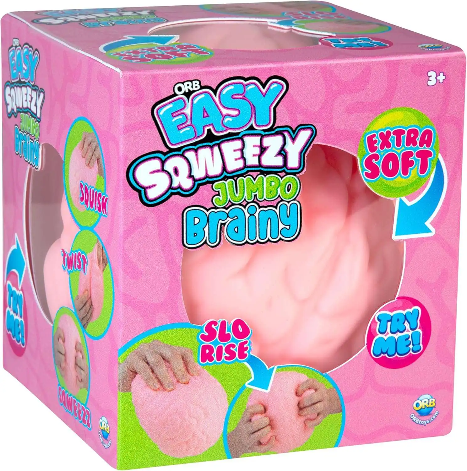 Easy Sqweezy Jumbo Brainy Squeeze Toy [Extra Soft Slo Rise]