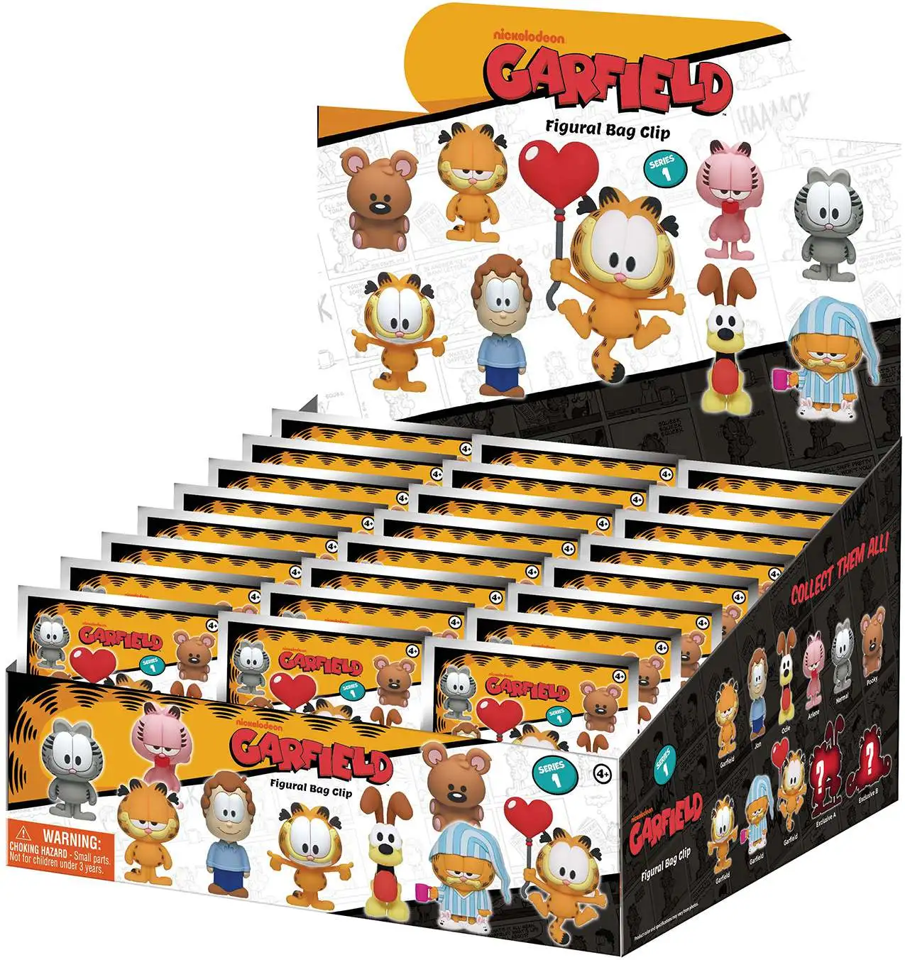 3D Figural Keyring Garfield Series 1 Mystery Box [24 Packs]