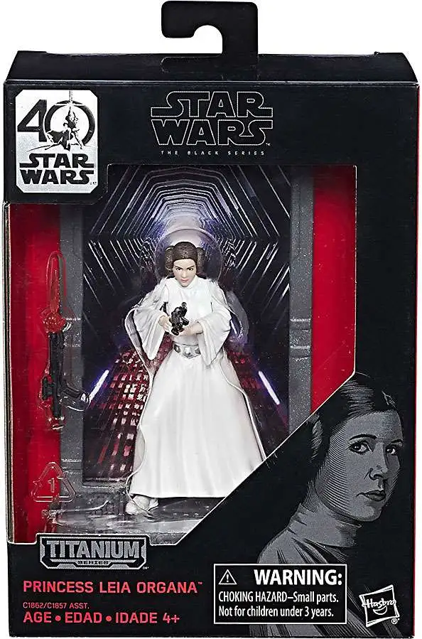 niemand dozijn Andere plaatsen Disney Star Wars A New Hope 40th Anniversary Black Titanium Series 1 Princess  Leia 3.75 Die Cast Action Figure Damaged Package - ToyWiz
