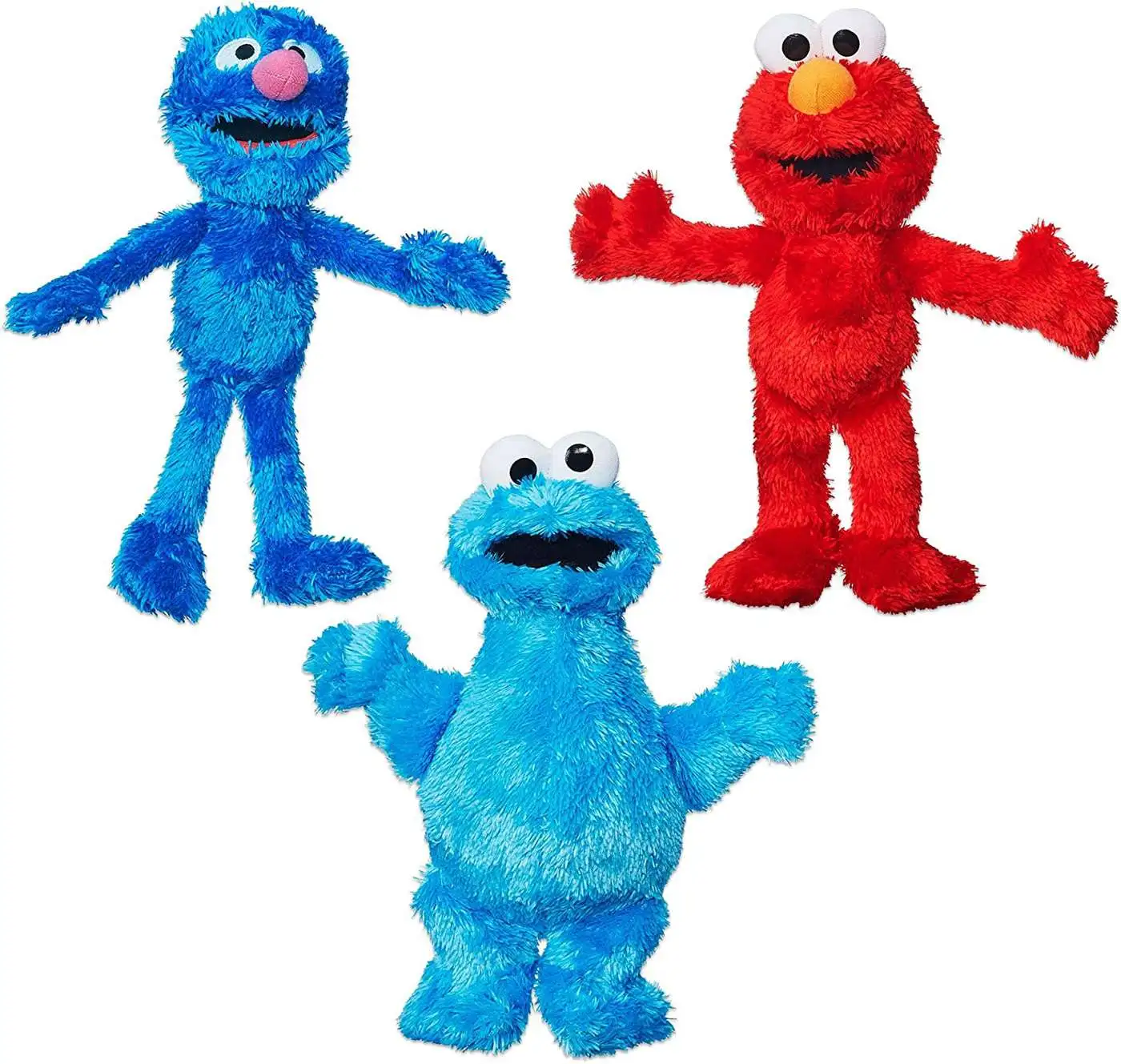 Sesame Street Elmo, Grover Cookie Monster Plush 3-Pack Hasbro Toys - ToyWiz