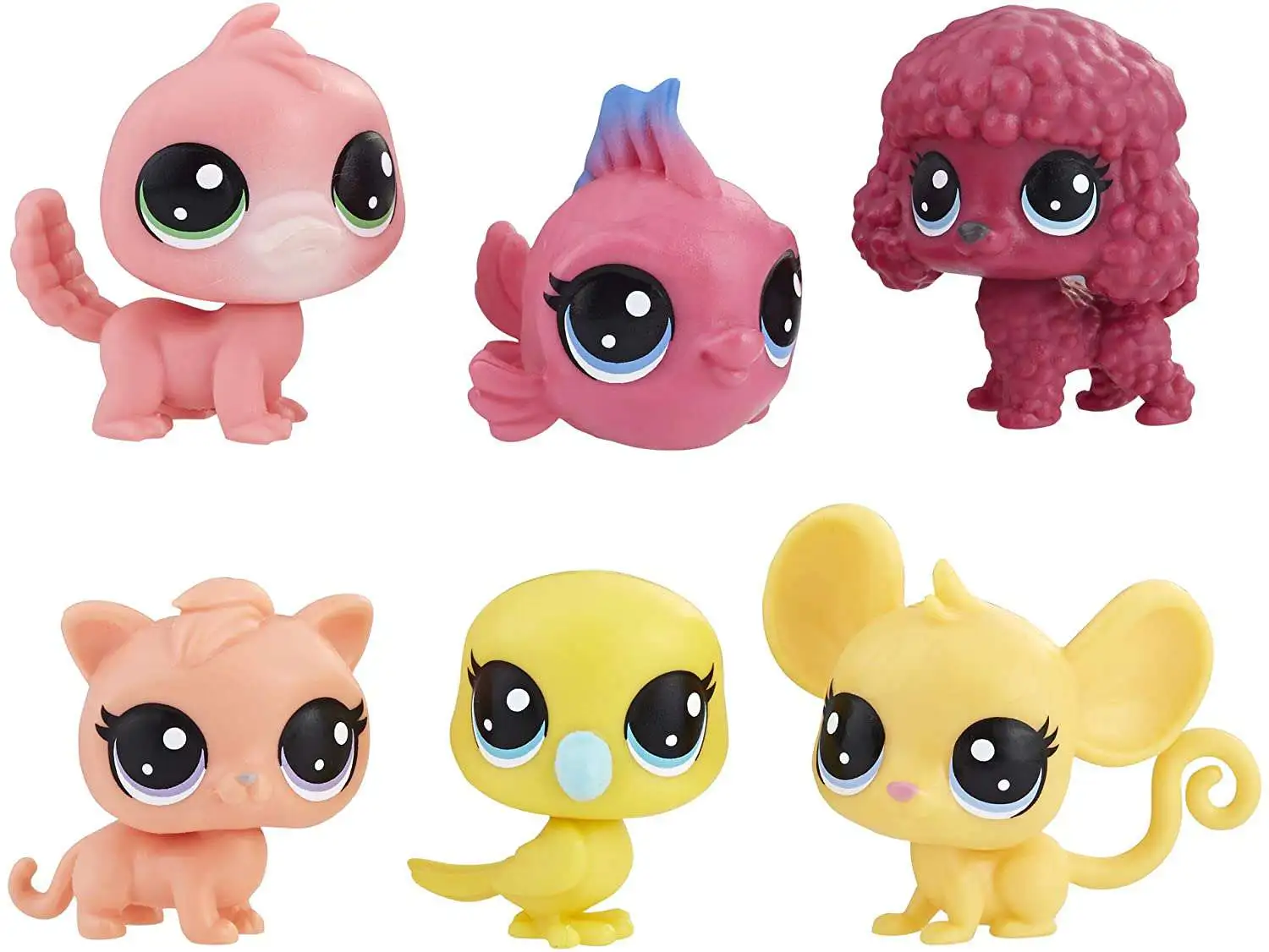 Littlest Pet Shop Series 3 Priscilla La Poodle, Mina Fisher, Dizzy  Platypusky, Bobbi Catson, Flynn Fieldmouse Mitsy Lovebird Figure 6-Pack  Hasbro Toys - ToyWiz