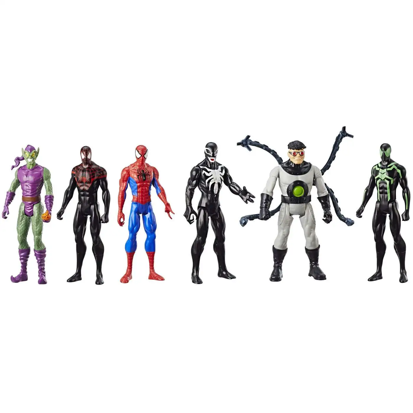 Marvel Titan Hero Series Green Goblin, Miles Morales, Spider-Man, Superior  Venom, Doc Ock Spider-Man Exclusive 12 Action Figure 6-Pack Hasbro - ToyWiz