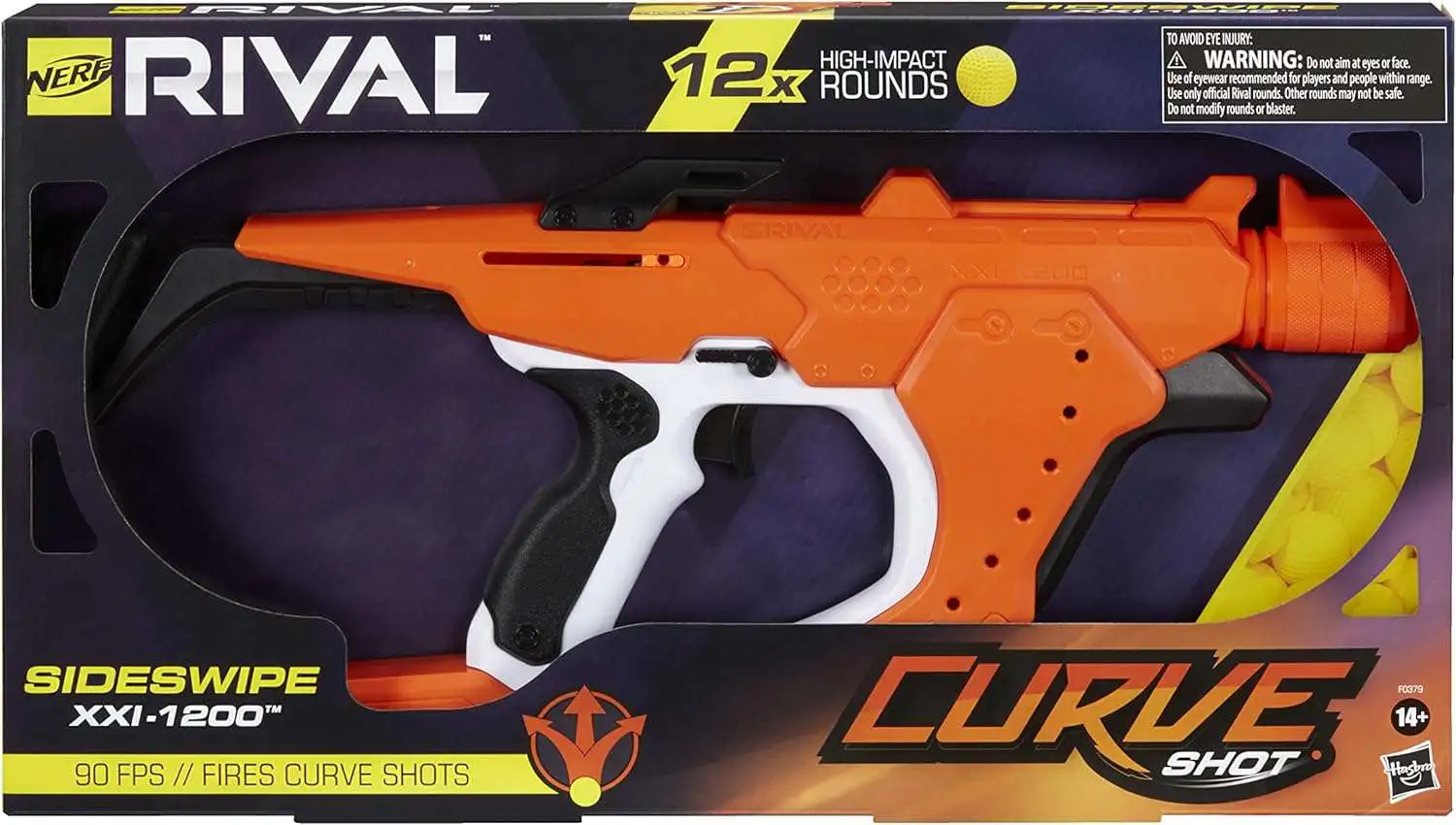 NERF Rival Curve Shot Sideswipe XXI-1200 Blaster Hasbro Toys NERF Rival Curve Shot Sideswipe XXI-1200 Blaster Hasbro Toys