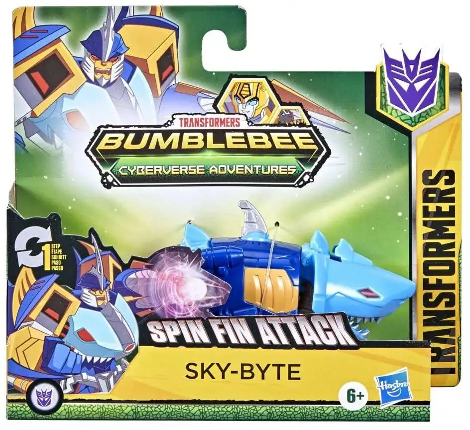 Transformers Bumblebee Cyberverse Adventures Sky-Byte 4.25" Action Figure [Spin Fin Attack]