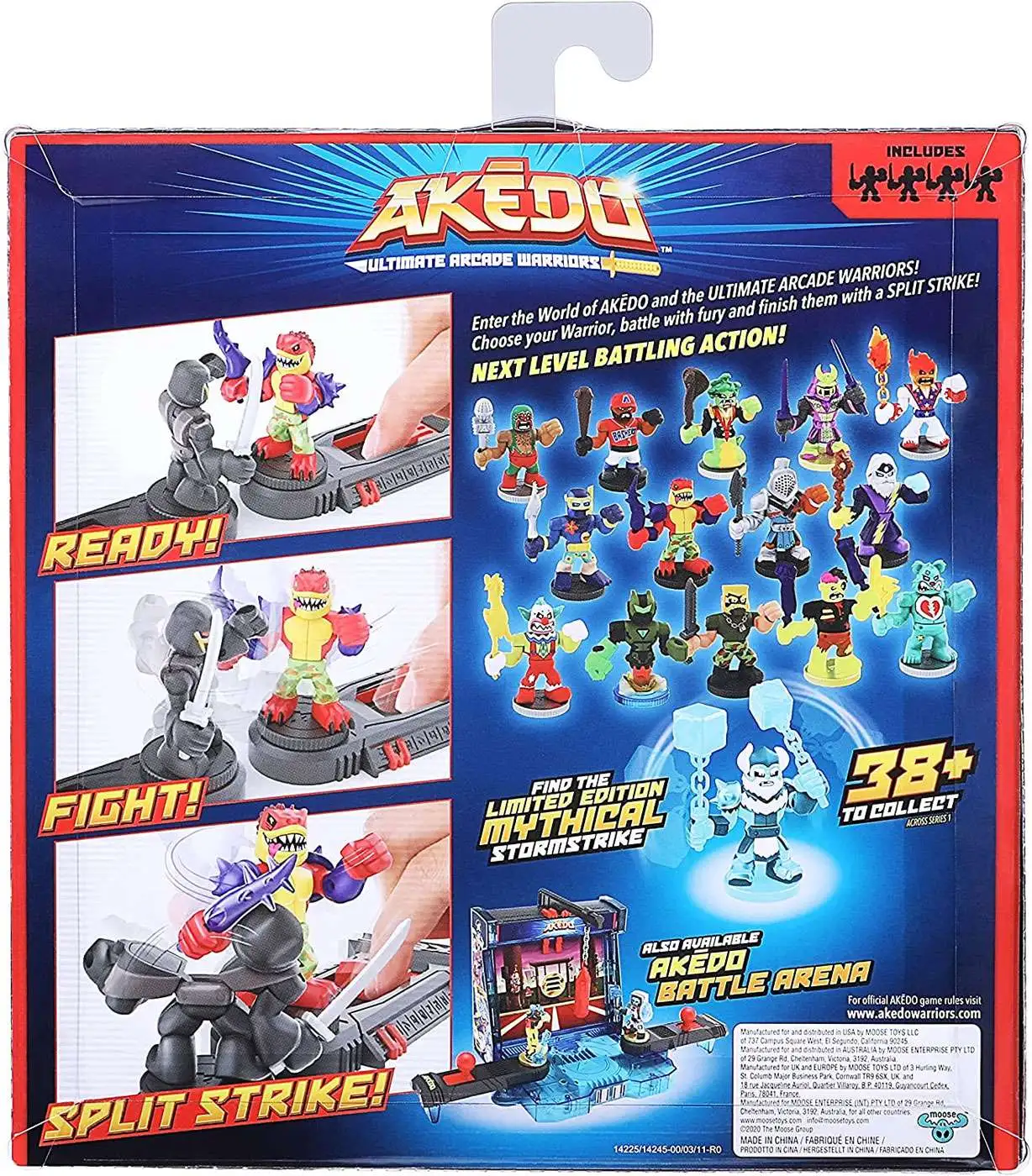 Akedo Ultimate Arcade Warriors: Mystery Warrior + Battle Controller | Confezione 3 Pezzi | Action Figure Da Combattimento