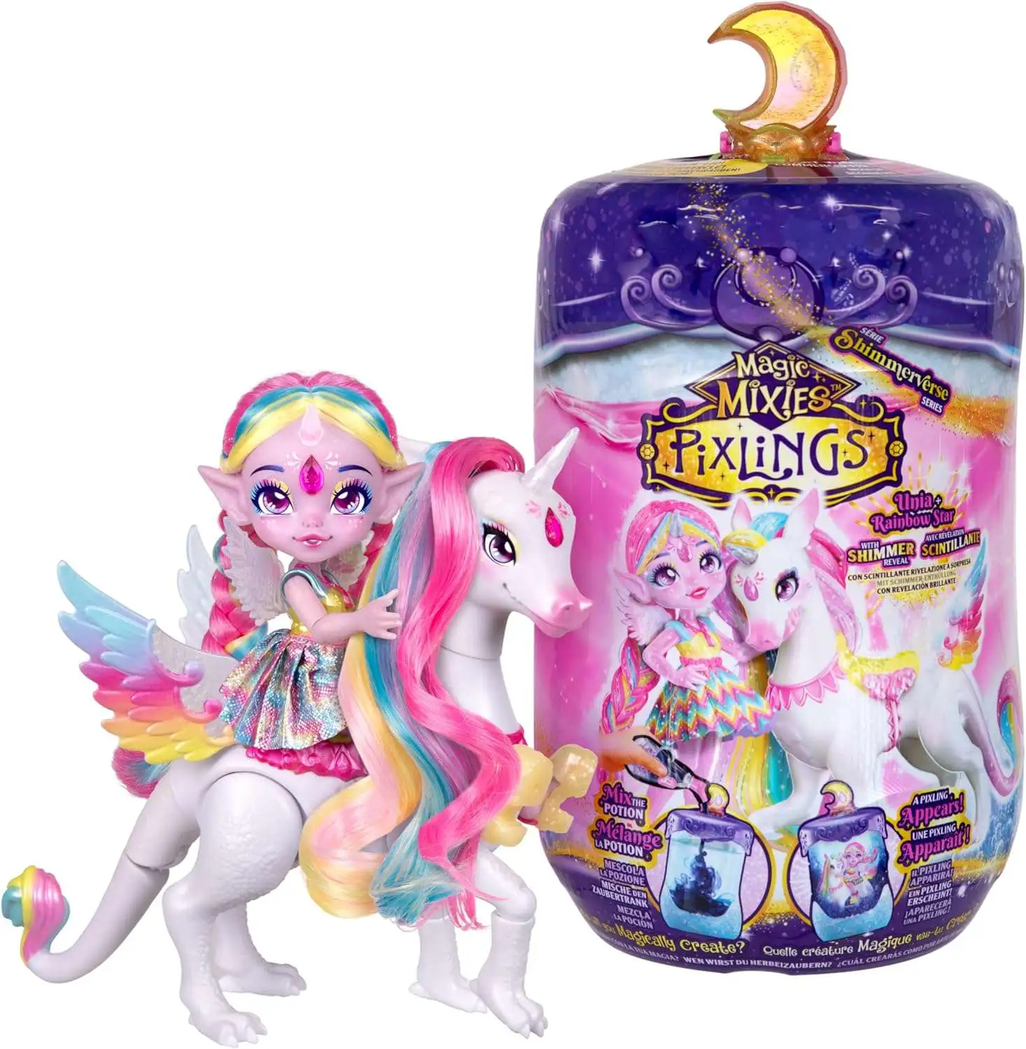 Magic Mixies Pixlings Shimmerverse Series Unia Rainbow Star