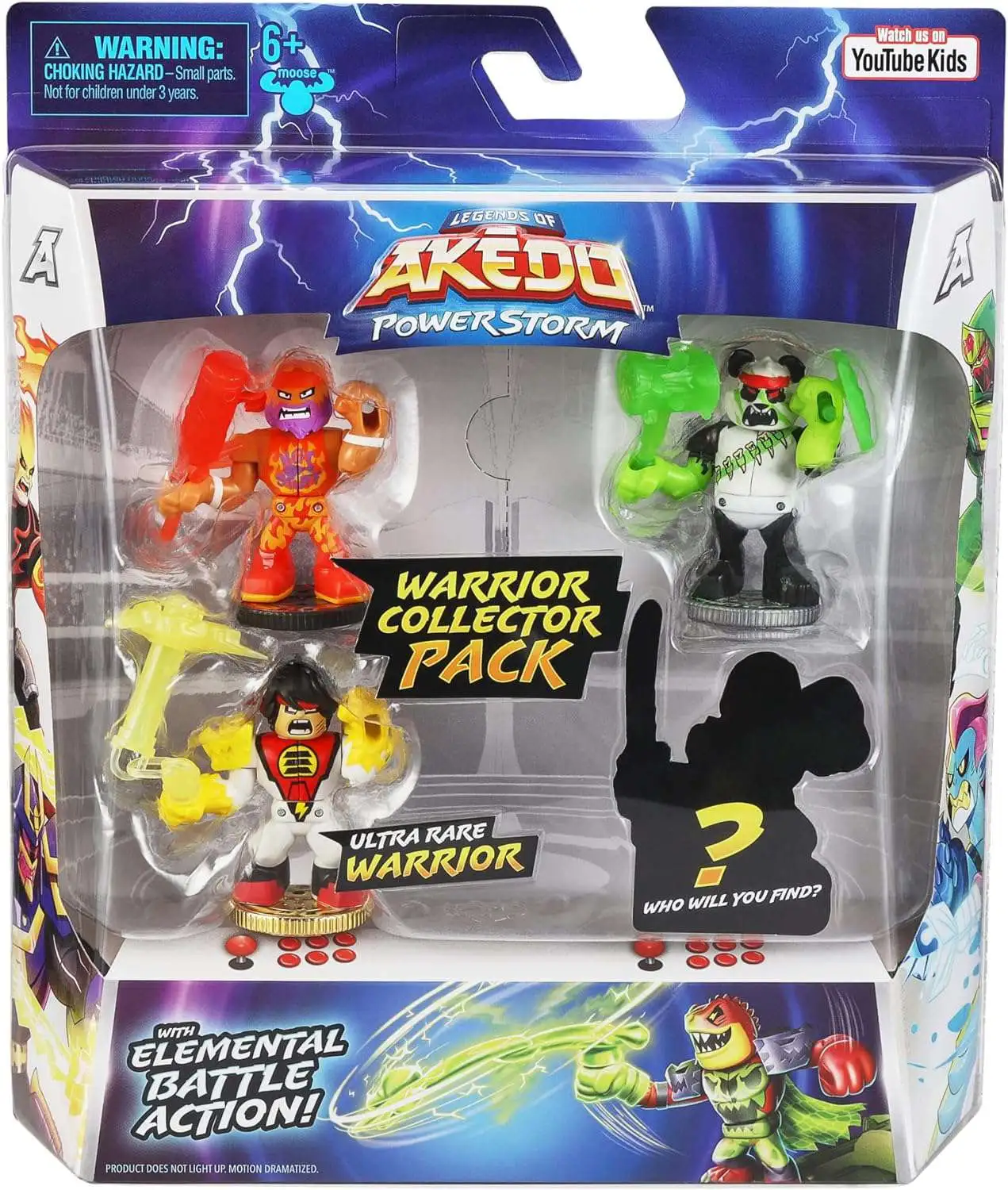 Legends of Akedo PowerStorm Warrior Collector Pack Mini Battling Action Figure 4-Pack