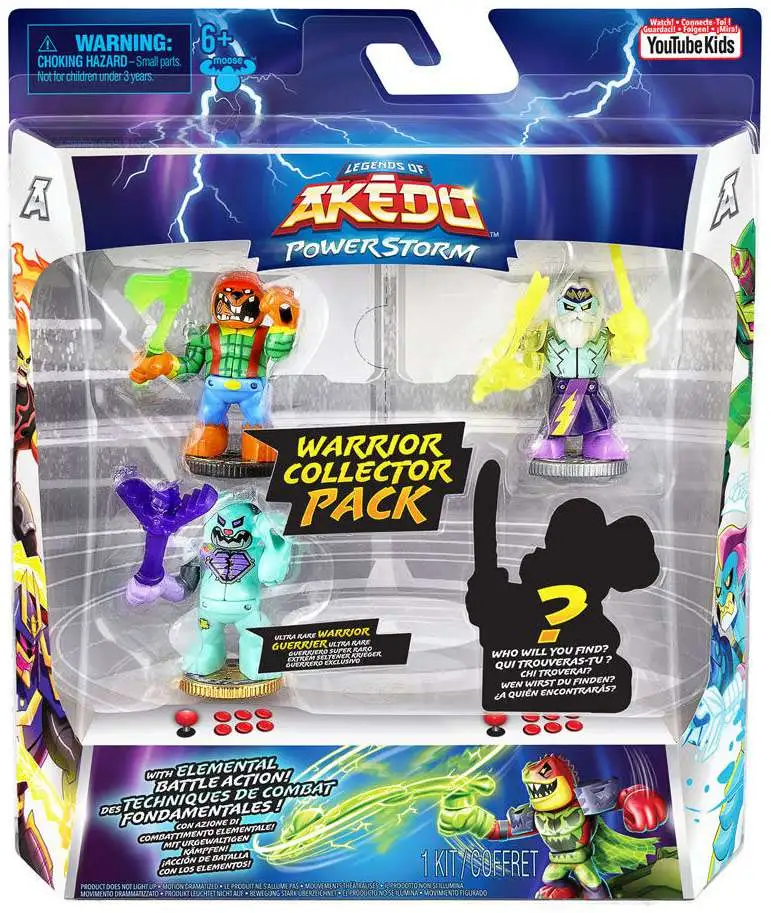 Legends of Akedo PowerStorm Warrior Collector Pack Mini Battling Action ...