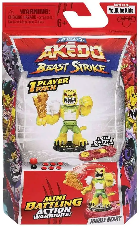Akedo Beast Claw Strike Starter Pack 3 Mini Battling Warriors with