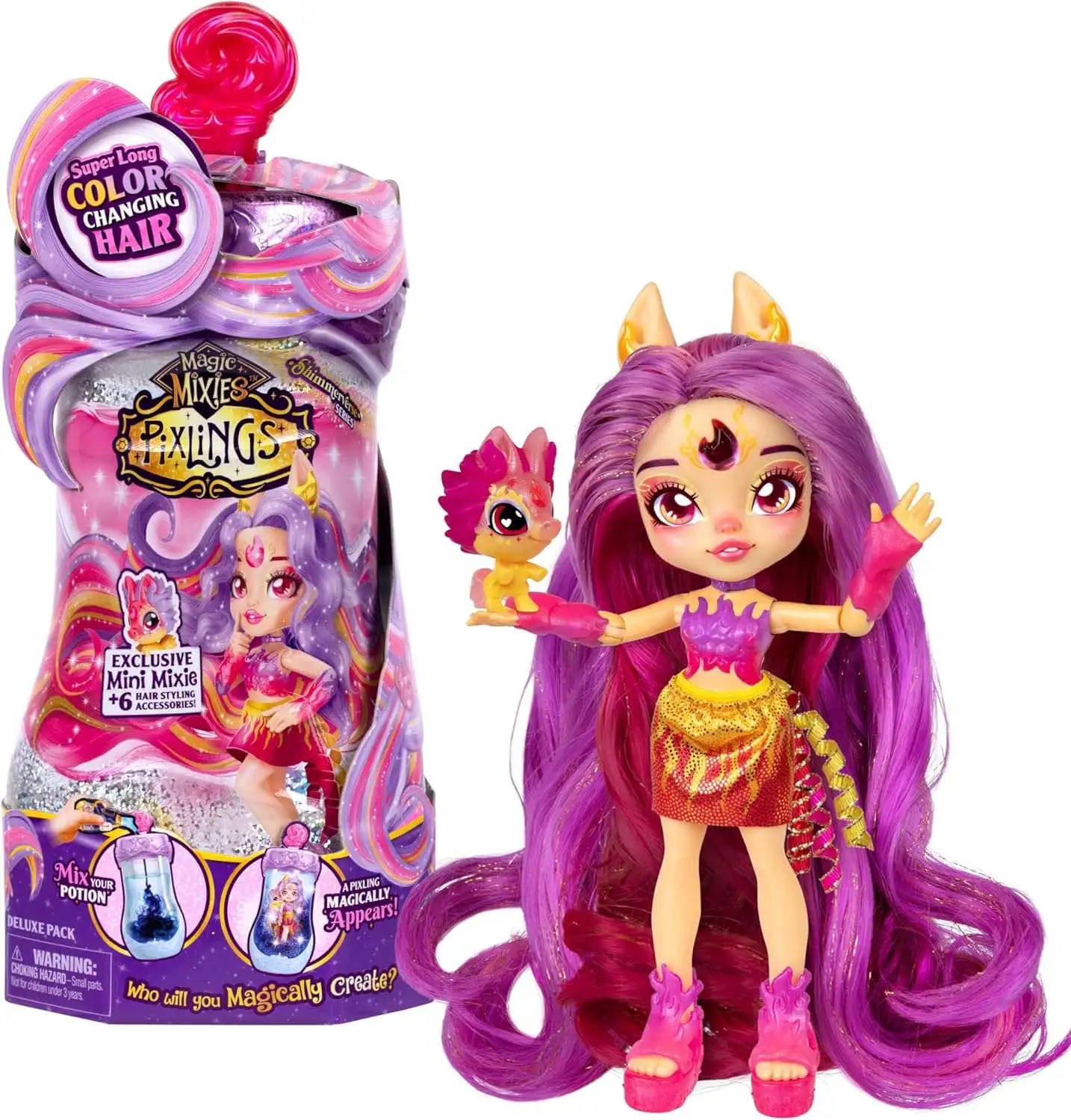 Magic Mixies Pixlings Shimmerverse Series Pippa The Firehorse Doll Set