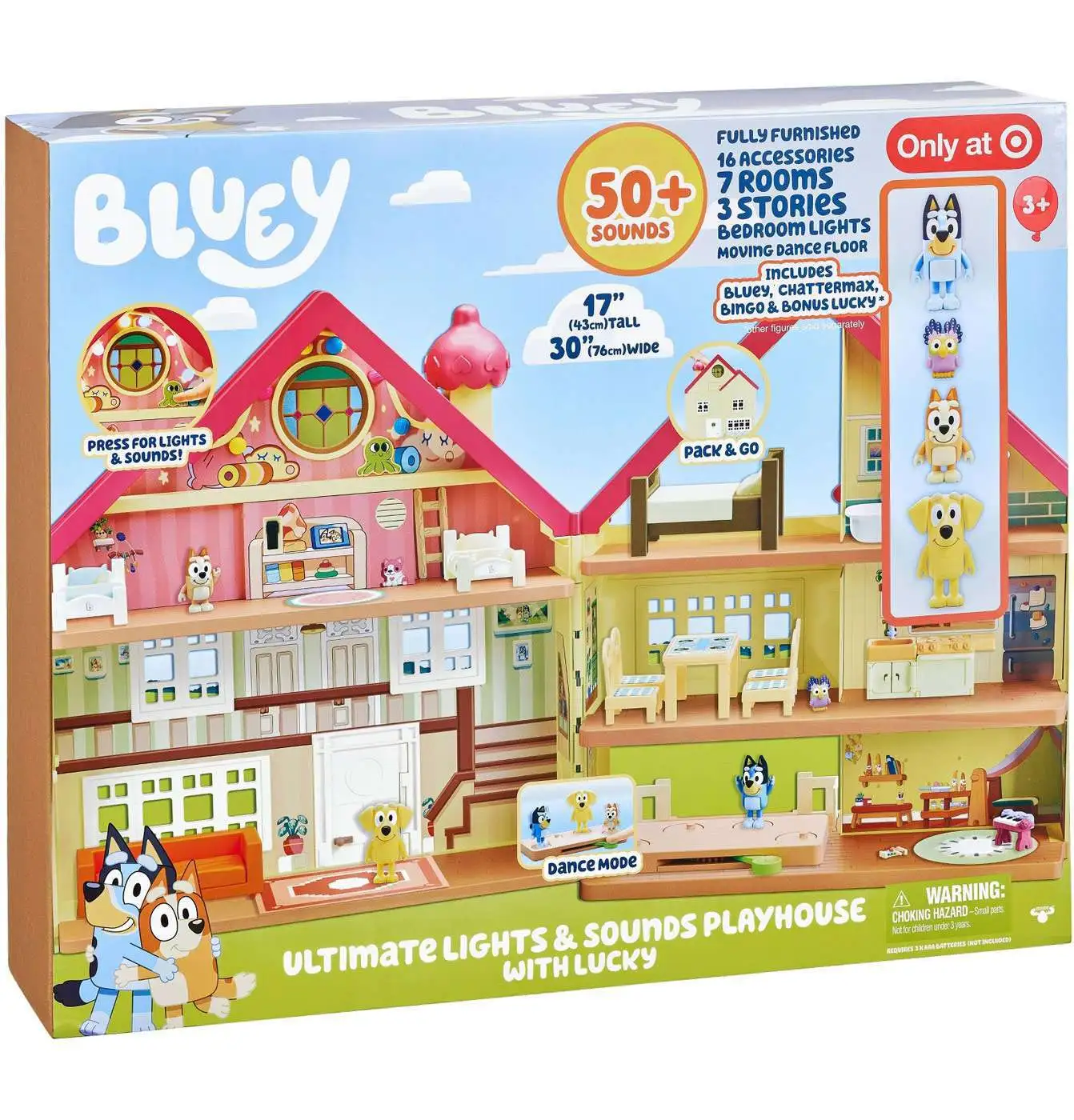 Bluey Ultimate Lights Sounds Playhouse with Lucky Exclusive