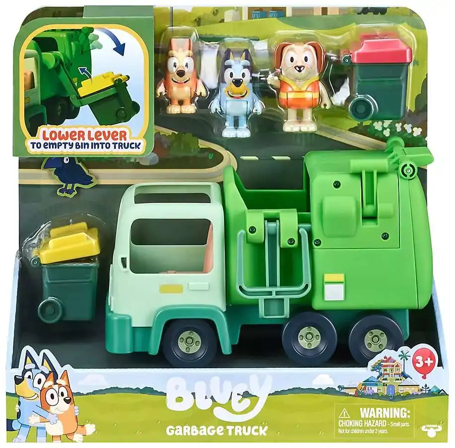 Bluey Garbage Truck Exclusive Vehicle & Figures [Includes Bluey, Bingo & Bin Man]