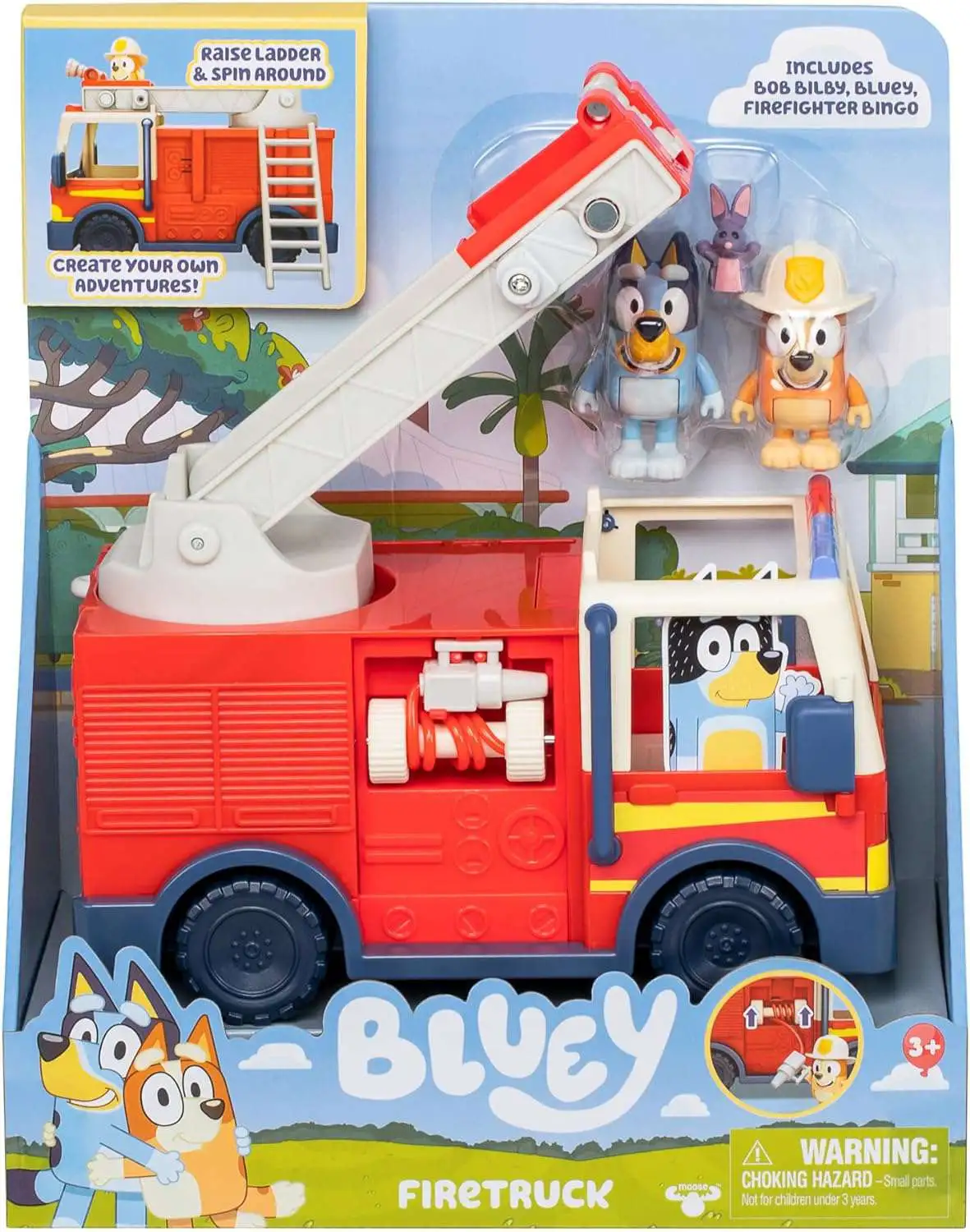 Bluey Firetruck Playset [Bob Bilby, Bluey & Firefighter Bingo]