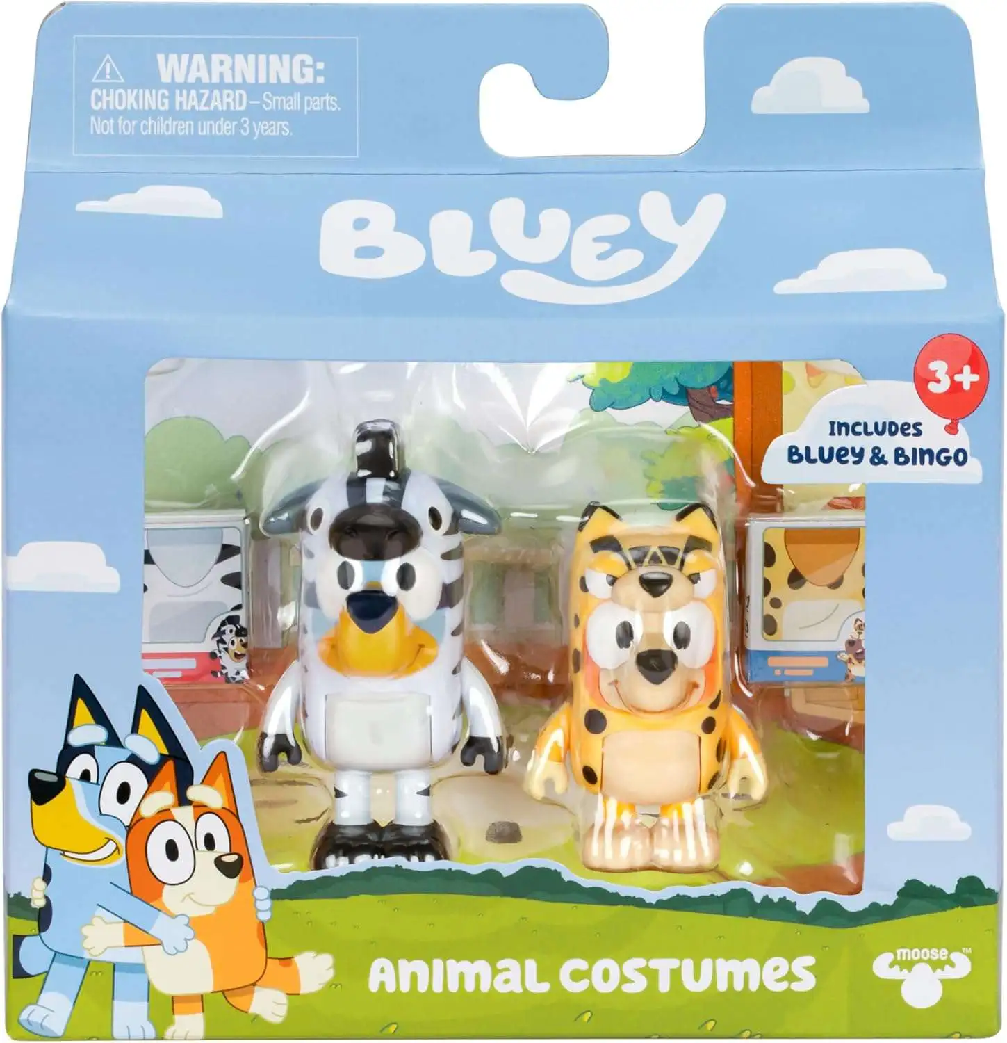 Beach Bluey & Bingo Mini Figure 2-Pack [Animal Costumes]