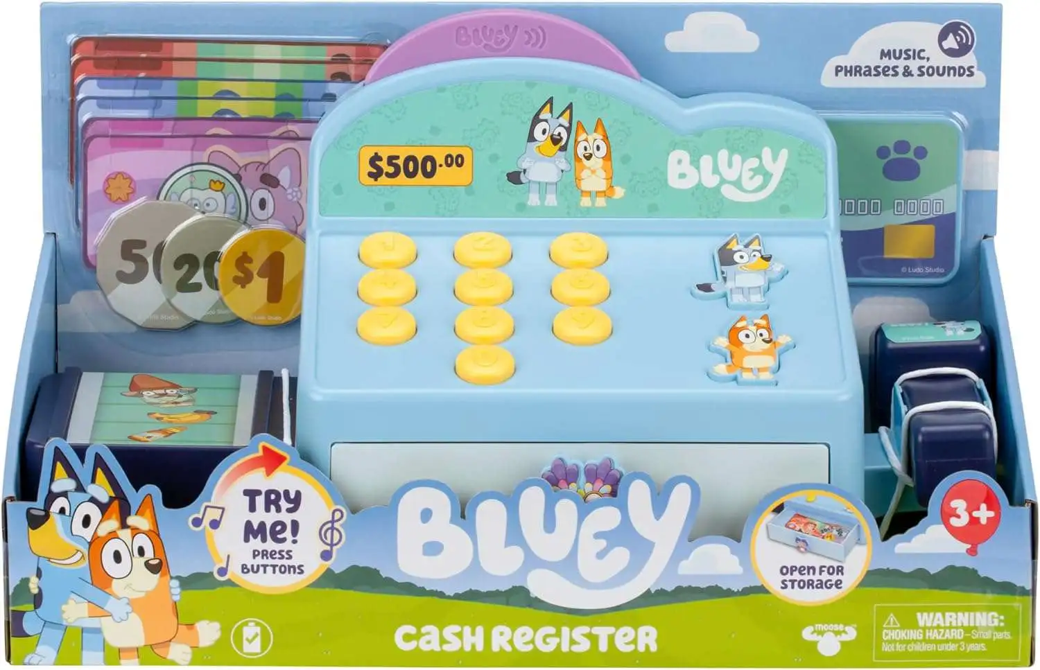 Bluey Cash Register Play Set [Music, Phrases & Sounds]