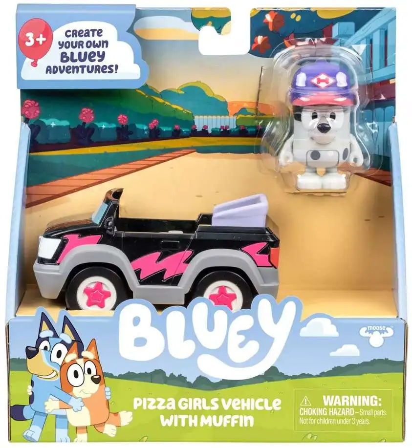 Bluey Pizza Girls Vehicle with Muffin