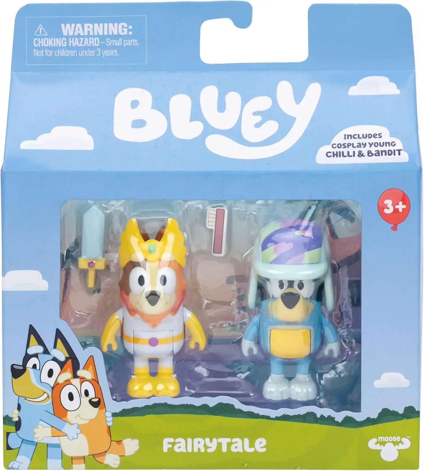 Bluey Beach Young Chilli & Bandit Mini Figure 2-Pack [Fairytale]