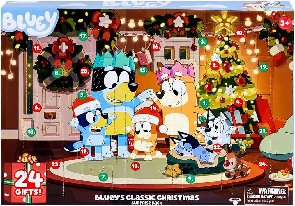 Bluey Classic Christmas Surprise Pack Exclusive Advent Calendar 24