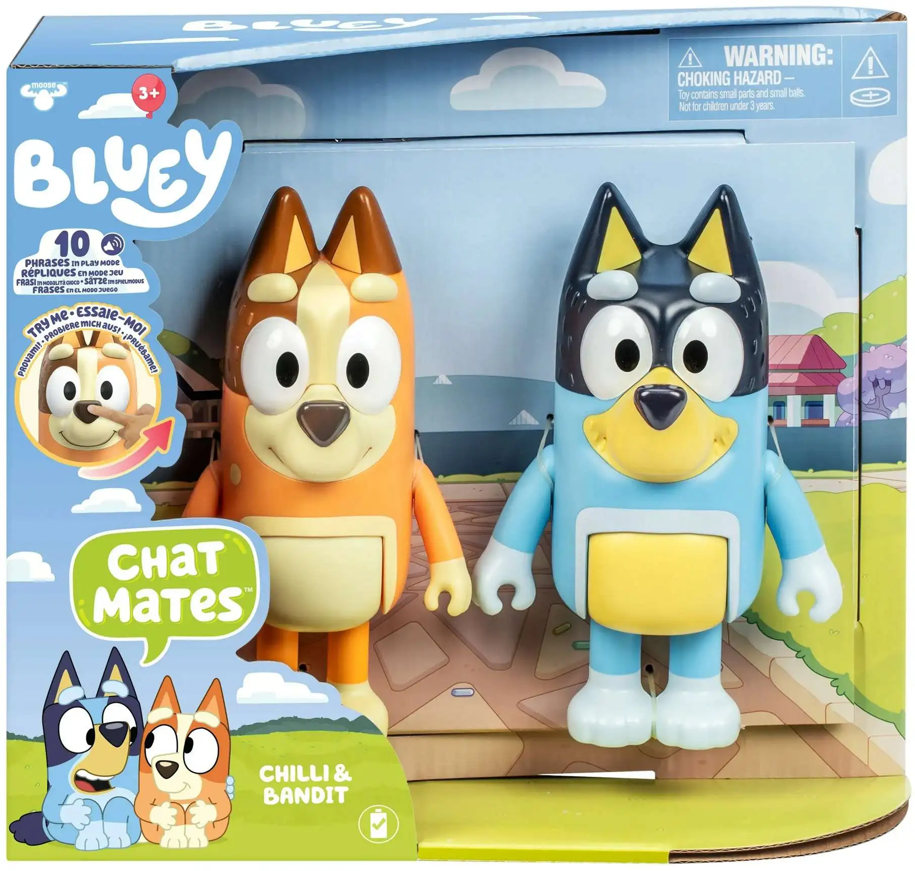 Bluey Chat Mates Chilli & Bandit Talking FIgure 2-Pack