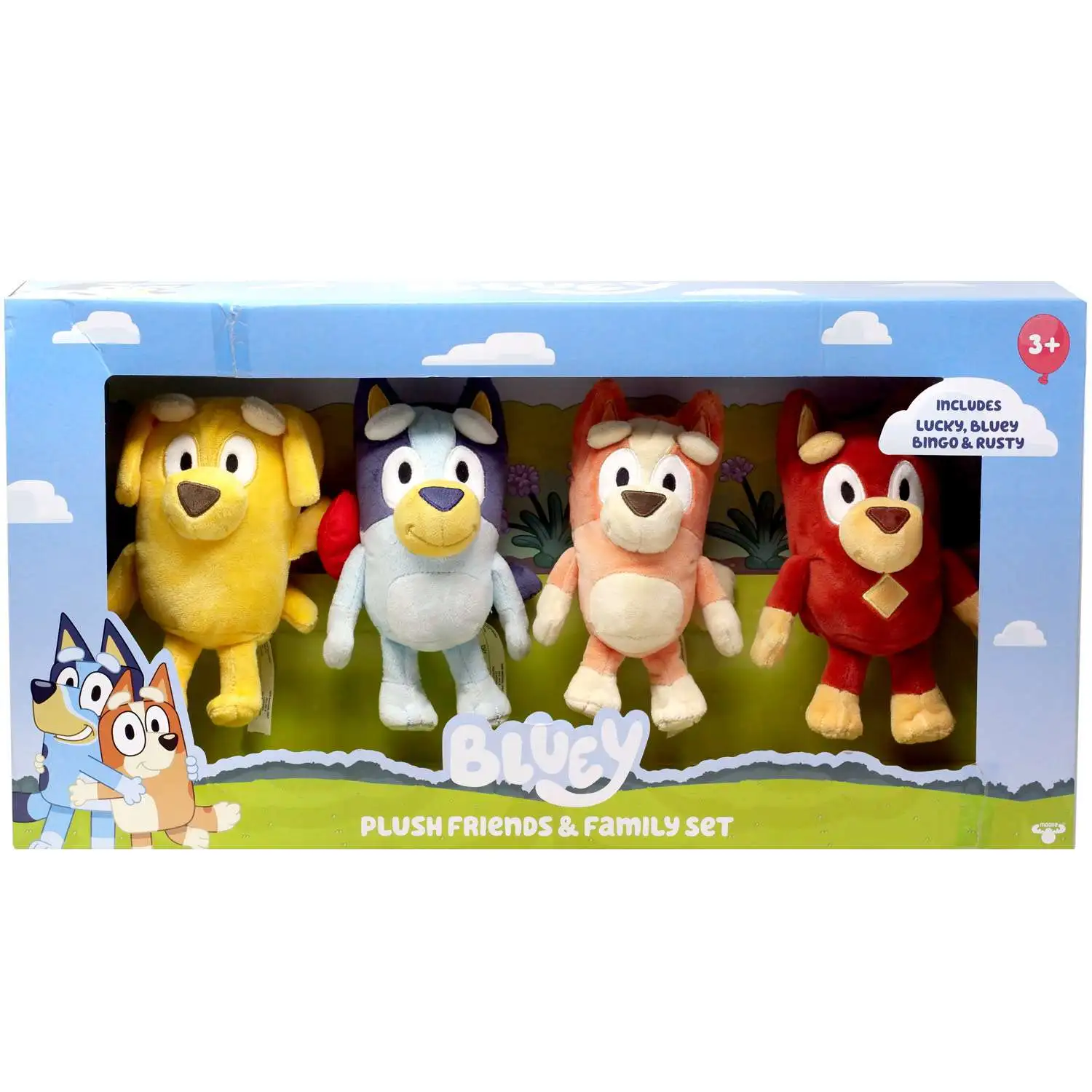 Lucky, Bluey, Bingo & Rusty 7-Inch Plush 4-Pack [Friends & Family Set]