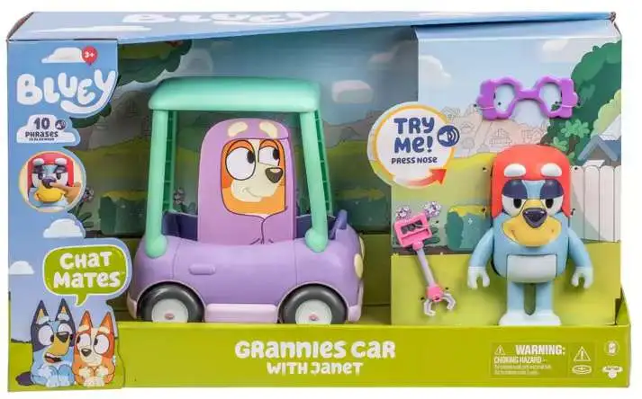 Bluey Grannies Car with Janet Vehicle & Figure [with Sound]