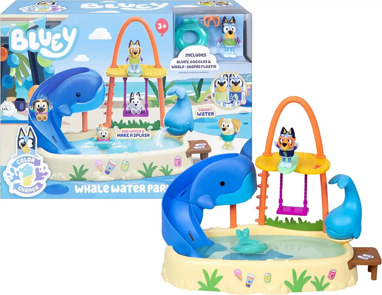 Bluey Whale Water Park Playset