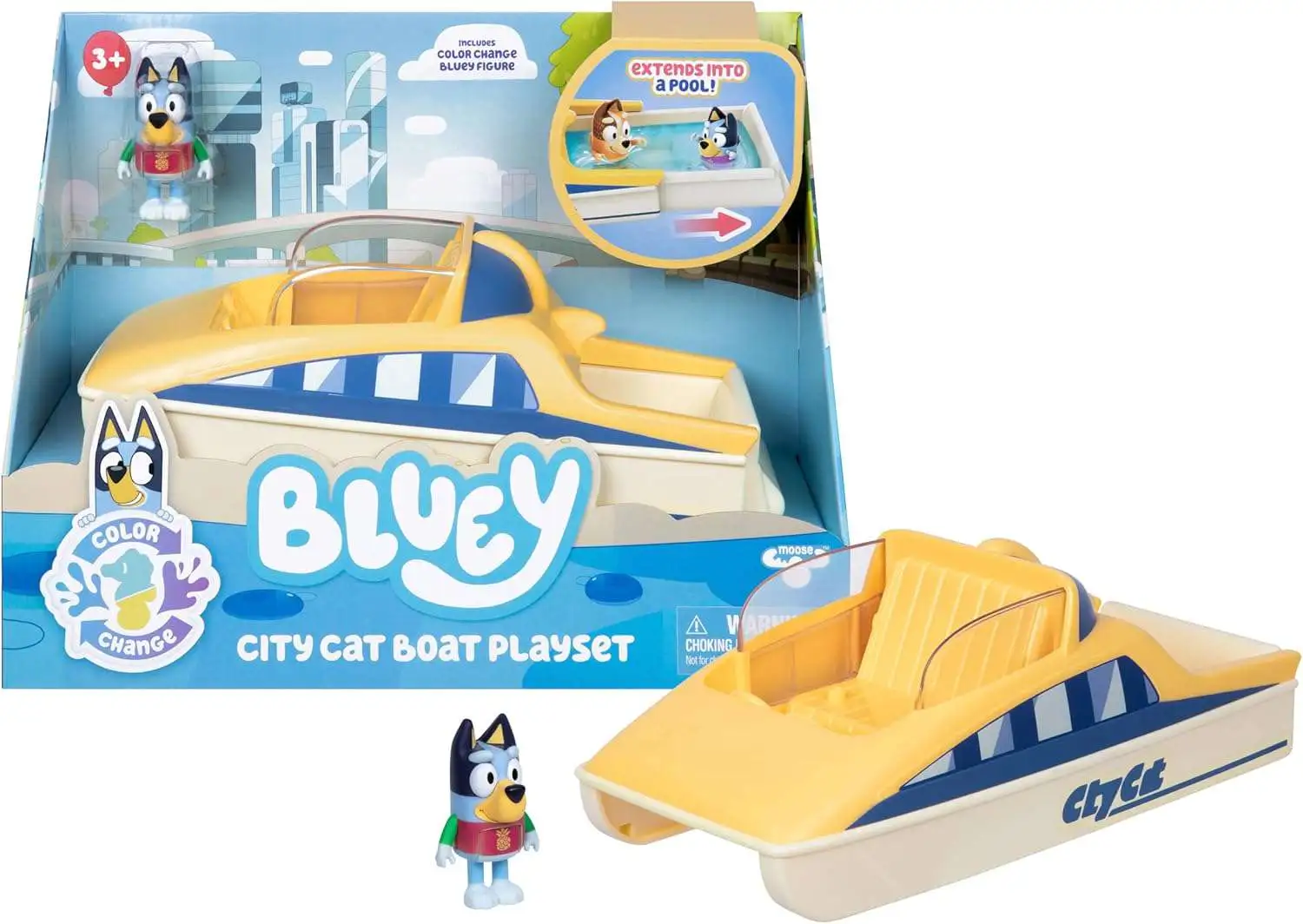 Bluey City Cat Boat Playset