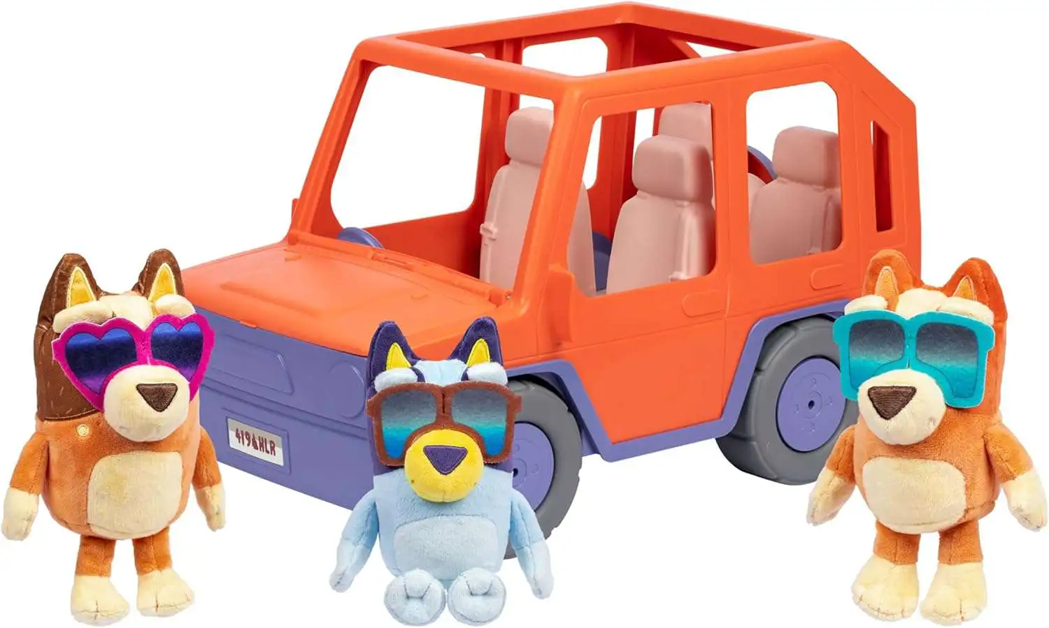 Bluey Big Heeler 4WD Family Vehicle Plush Set Moose Toys