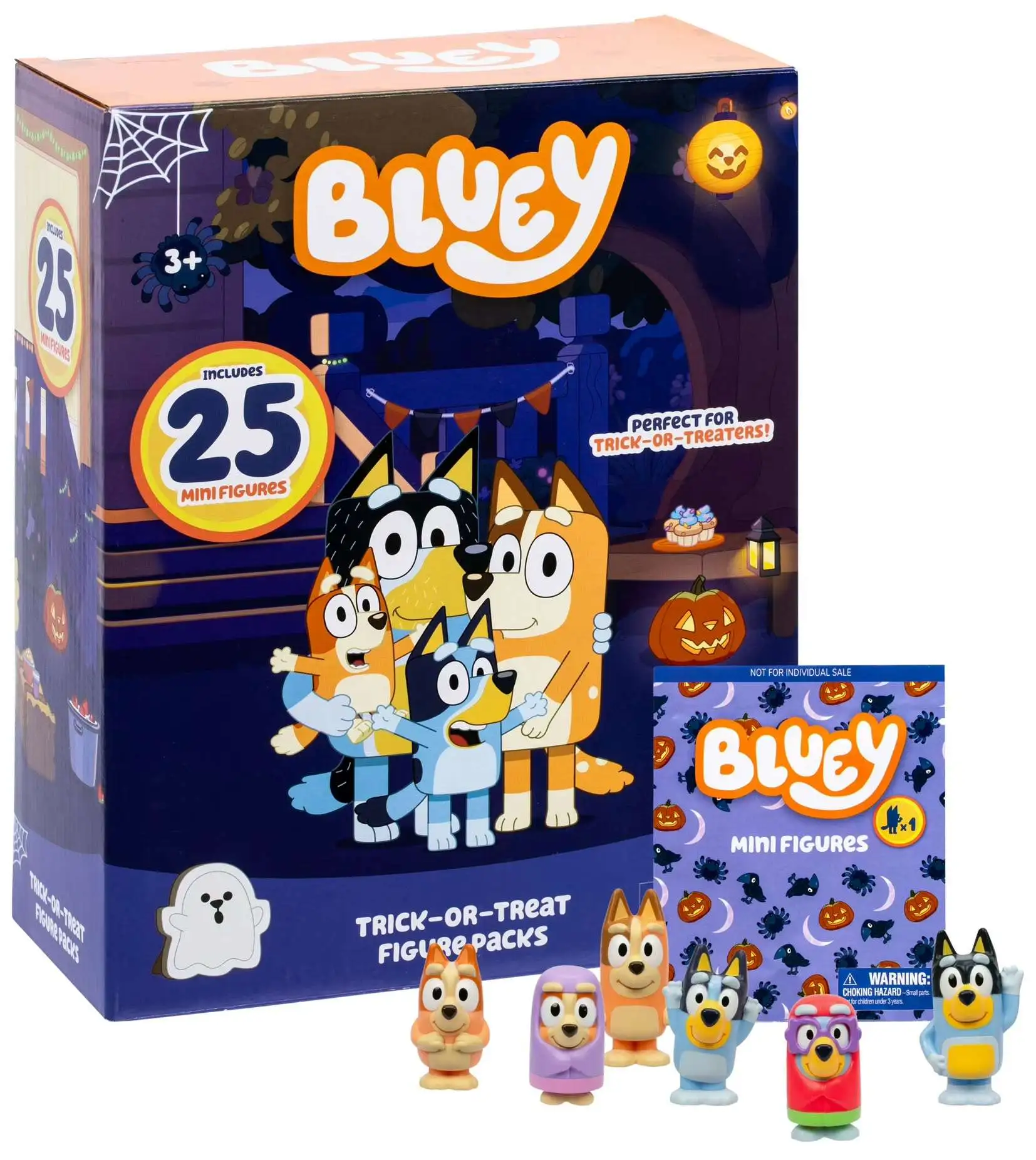 Bluey Halloween Trick-or-Treat 3-Inch Mystery Box [25 Packs of Mini Figures]