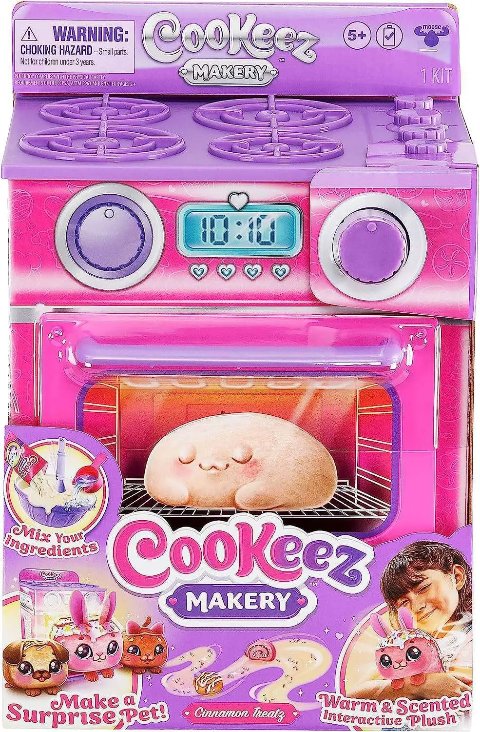 Cookeez Makery Bake Your Own Plush CINNAMON Treatz Oven Playset [1 RANDOM Mystery Interactive Plush, Damaged Package]