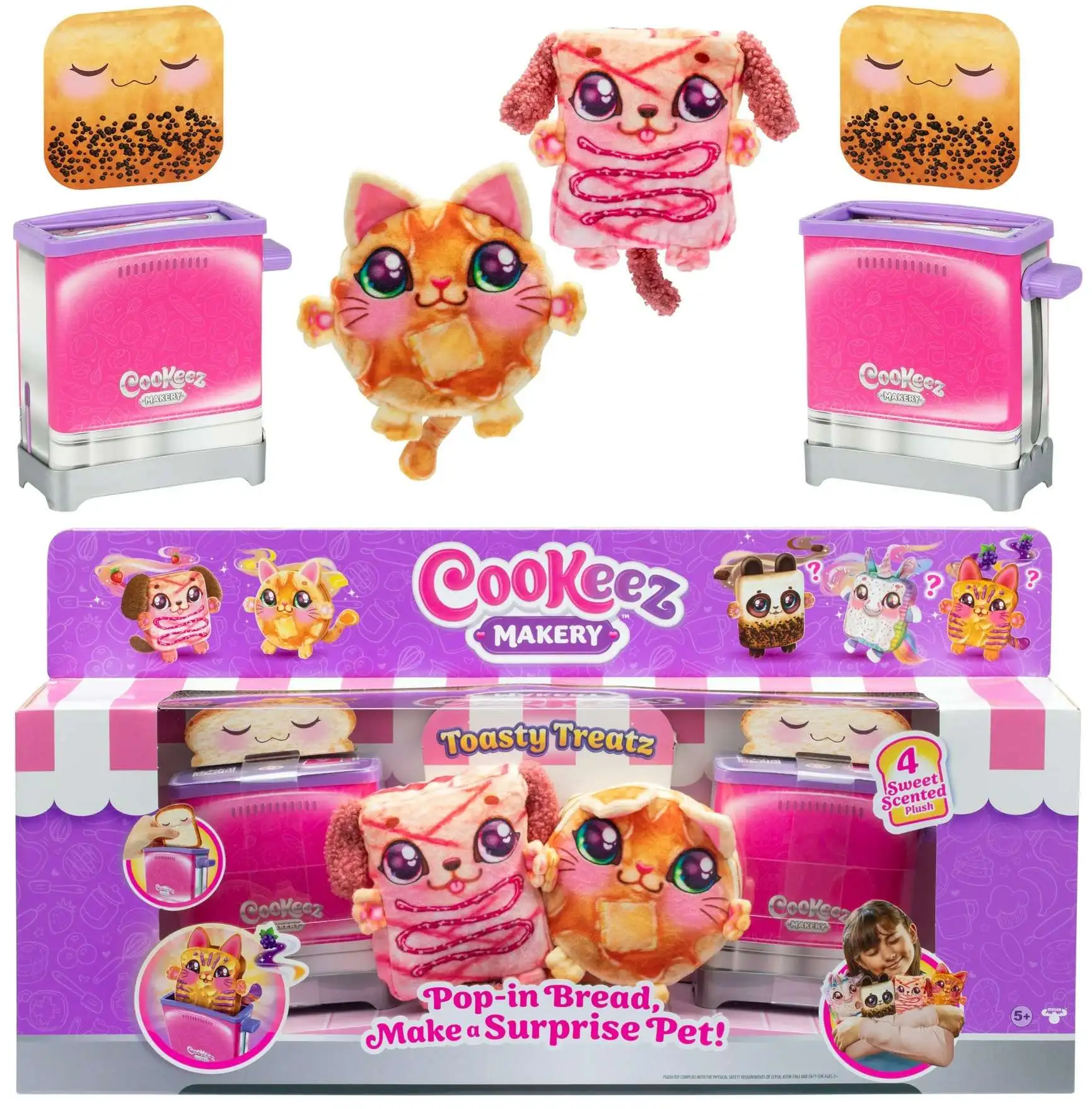 Cookeez Makery TOASTY Treatz Bake Your Own Plush Toaster Value Pack