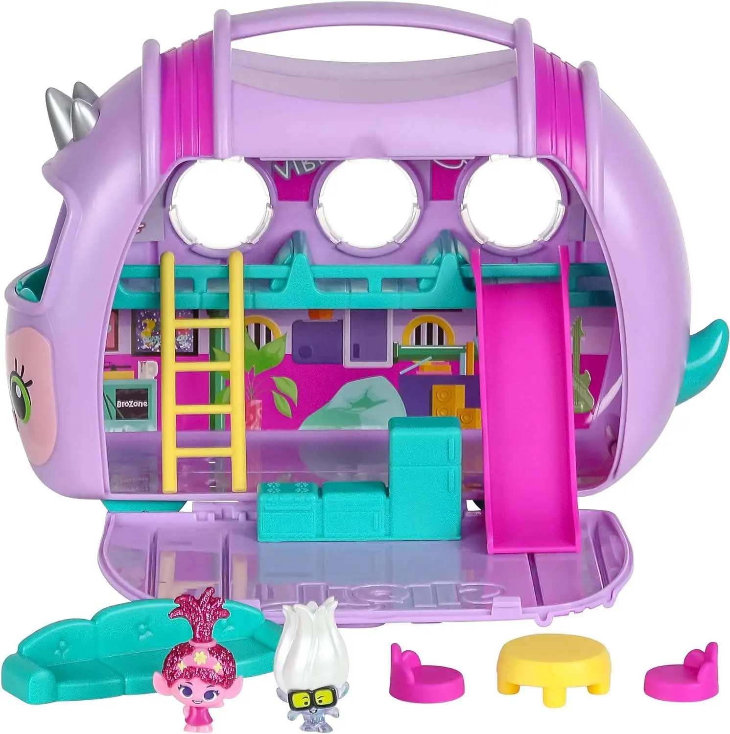 Trolls Band Together Mineez Rhonda Play Display Case Exclusive Playset ...